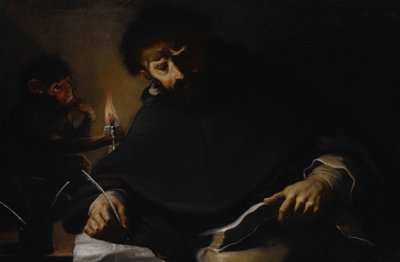 St. Dominicus en de duivel door Pietro della Vecchia